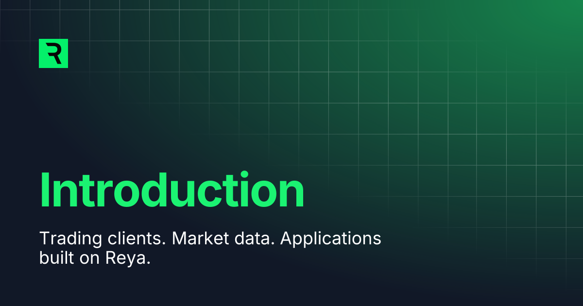 Rest API Reference | Developers | Reya